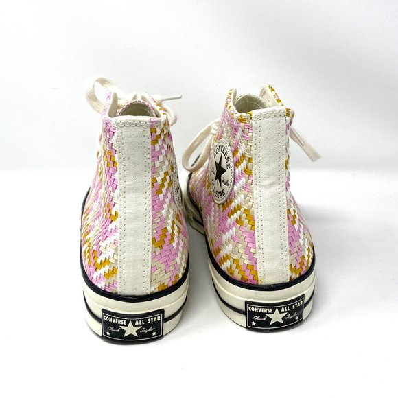 Converse Chuck 70 Canvas Weave Egret Hig Casual Sneakers Womens Size 9.5 167989C - Picture 5 of 8